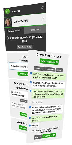 Pipechat: CRM Pipedrive included to WhatsApp